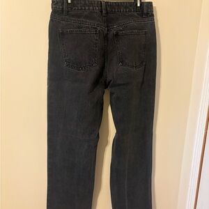 refuge Men's Dark Gray Straight Jeans